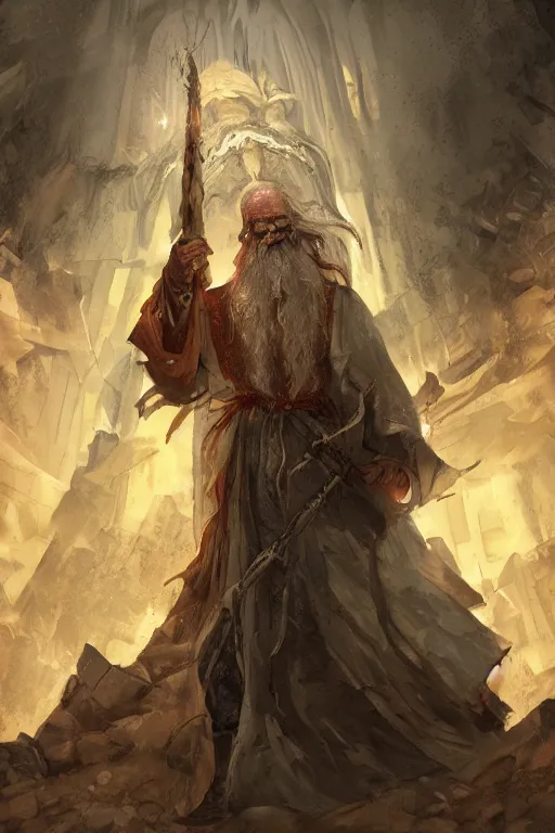 Image similar to the hermit from major arcana character concept art, digital painting, mixed media, trending on artstation and deviantart, epic composition, magnum opus, highly detailed, 8 k