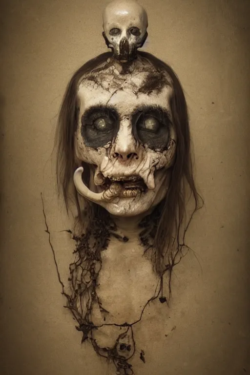 Prompt: Hyper realistic portrait of a God of Death by Emil Melmoth, 8k