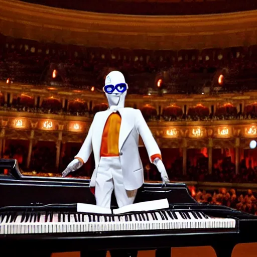 Prompt: mac tonight playing piano at the royal albert hall