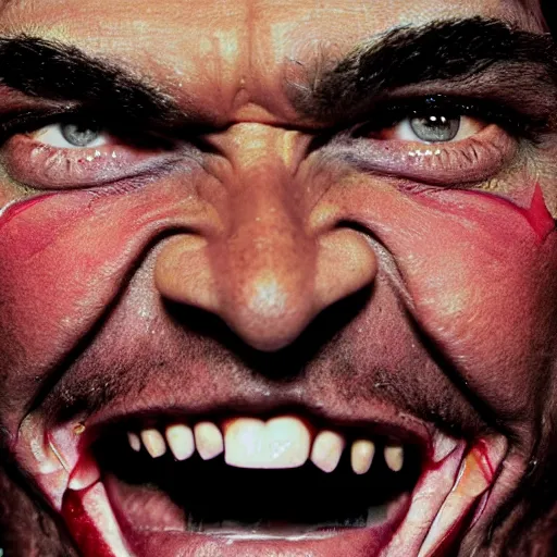 Image similar to a devil, close - up portrait photo by david lachapelle, masterpiece, trending on flickr