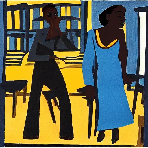 Prompt: female homeless millionaire, in expensive clothes and with a cigar, by Jacob Lawrence and Henry Taylor clean, detailed, award winning