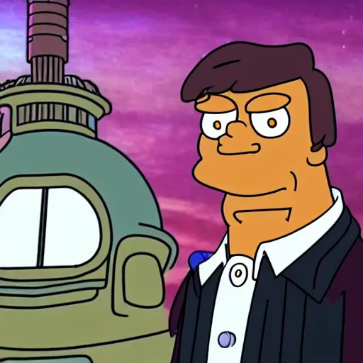 Prompt: United States Senator John C Calhoun in Futurama (2003)