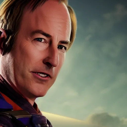 Image similar to Bob Odenkirk as Star Lord from Guardians of the Galaxy, photorealistic, cinematic lighting,