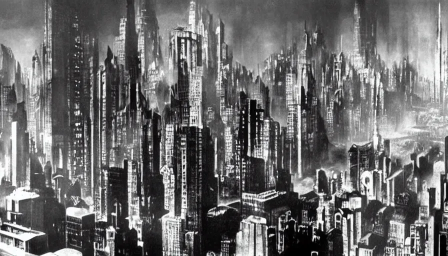Prompt: Fritz Lang's metropolis