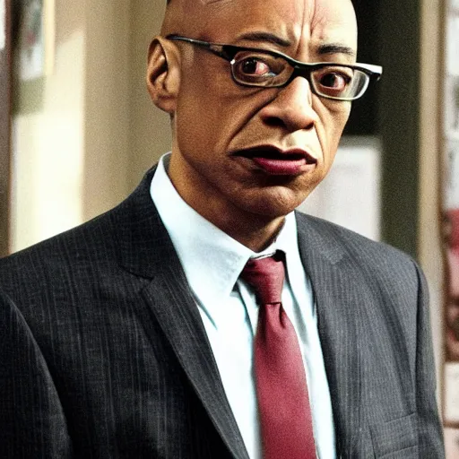 Image similar to Gus Fring from better call saul with gollum face