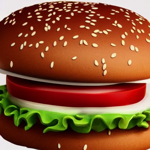 Image similar to 🍔, hyperrealism, 8k