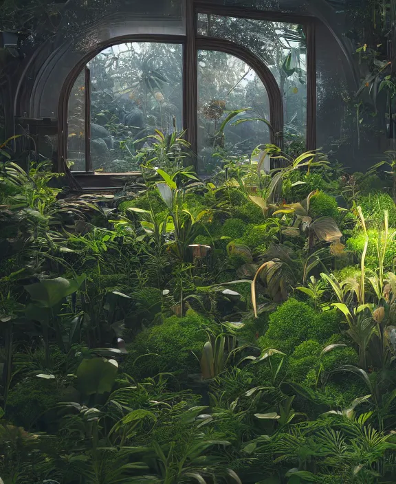 Image similar to intricate transparent clear see - through image of furnace, lush botany, floral environment, ultra realistic, concept art, pop art, photorealistic, octane render, 8 k, unreal engine. art by nori inoguchi and sam kaplan and zachary goulko and christopher marley