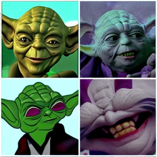 Image similar to Yoda as The Joker