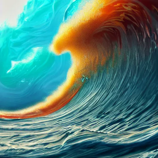 Image similar to a screaming ocean wave, realistic, cinematic, digital art, trending on artstation