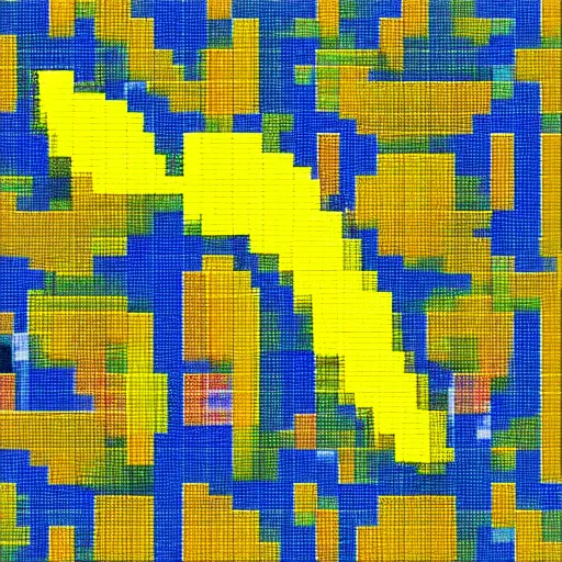 Image similar to pixel banana, low res, very detailed