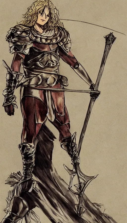 Prompt: siegfried from the nibelungen saga, costume design, full body