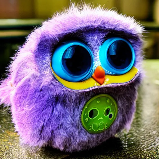 Image similar to Furby submerged in soup