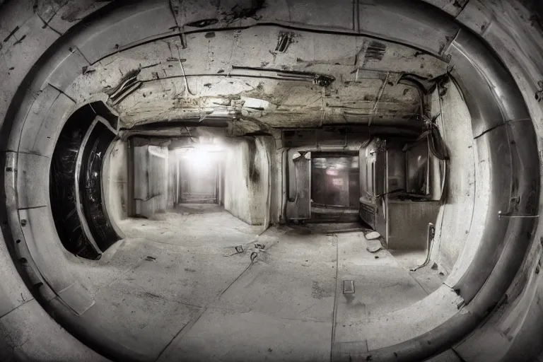 Prompt: underground lab entrance, sci-fi, ancy, futuristic, technology, realistic, 80k, 8mm, Grainy, Panavision