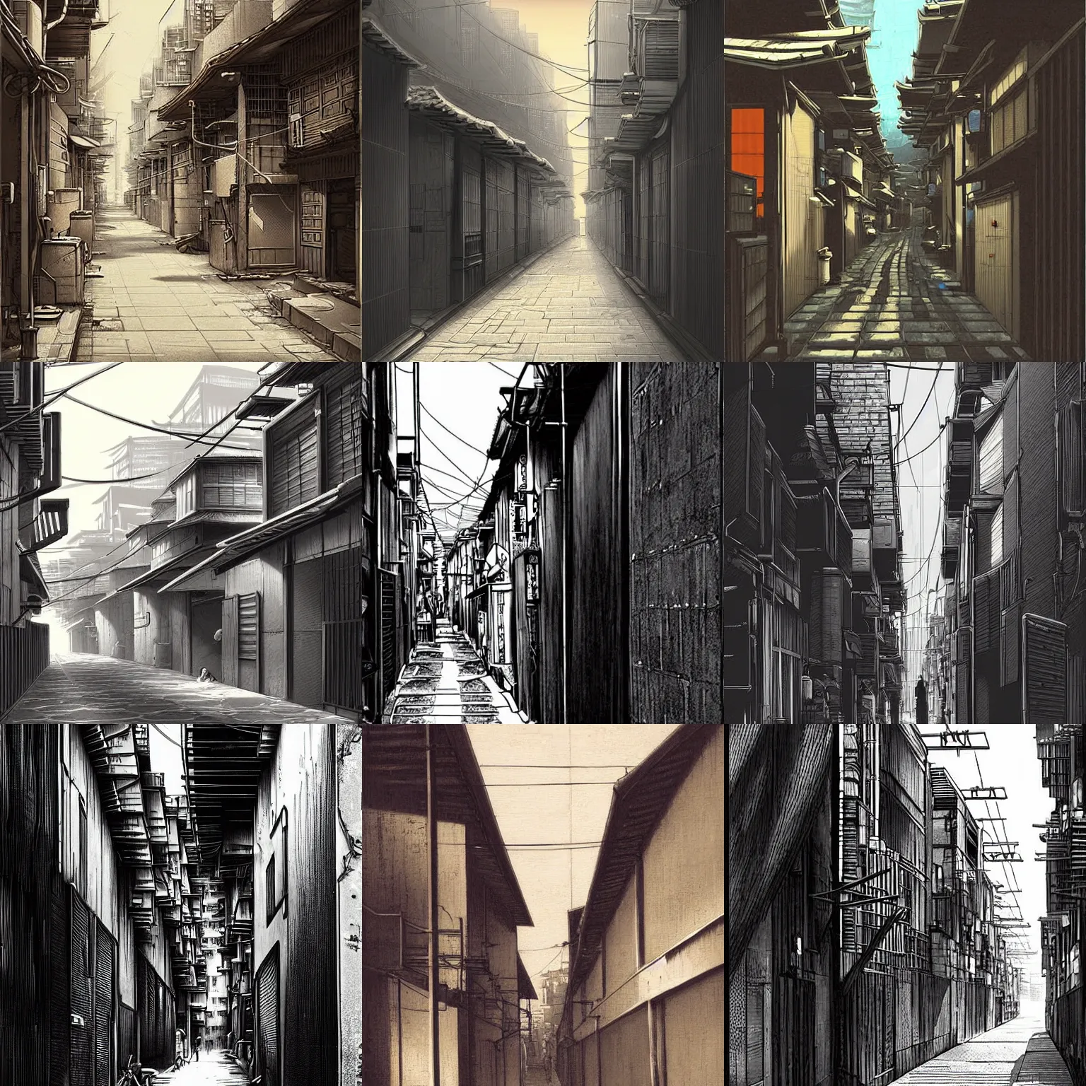 Prompt: tokyo alleyway by raphael lacoste, beautiful