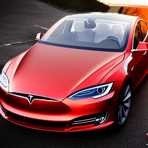 Image similar to Tesla model s High detail, photorealistic, ray tracing, realistic, 8k