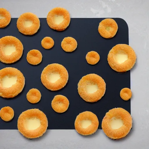 Prompt: fractal cheese holes circles