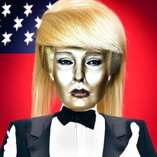 Prompt: “ Donald trump as a fembot”