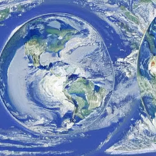 Image similar to NASA photograph of the Earth as a flat disc. From space. Earth is flat.