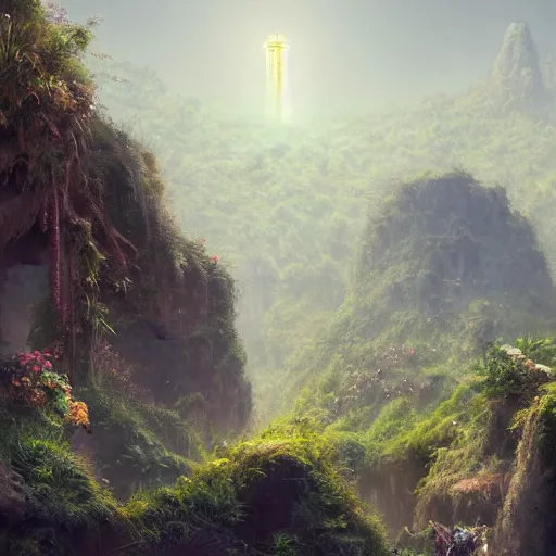 Prompt: beautiful!!!!!! garden at the top of a babylonian ziggurat, eden, jungle, greg rutkowski, chris tulloch mccabe, valentina remenar, asher duran, digital art, concept art, trending on artstation