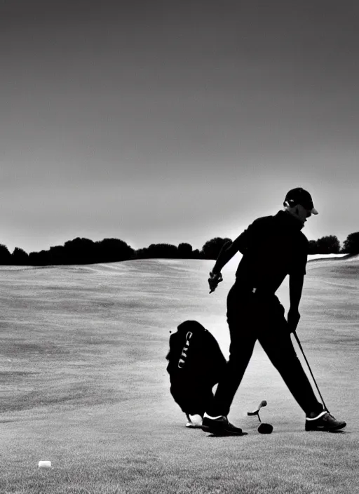 Image similar to golfing black and white portrait white sky in background