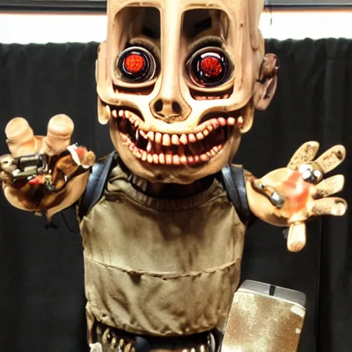 Image similar to creepy animatronic