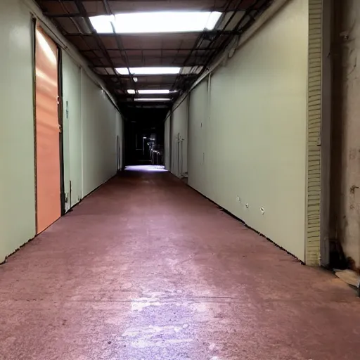 Image similar to warehouse hallway, craigslist photo