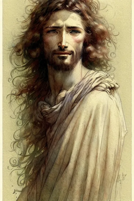 Image similar to (((((1950s jesus . muted colors.))))) by Jean-Baptiste Monge !!!!!!!!!!!!!!!!!!!!!!!!!!!