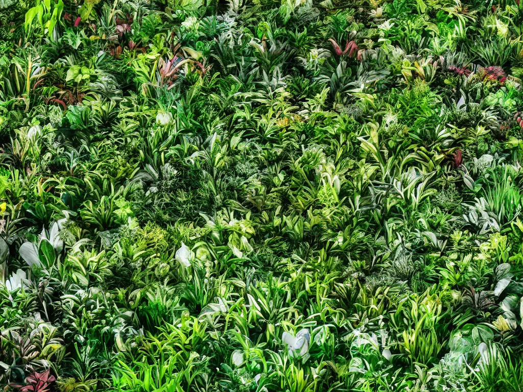 Prompt: professional digital art of a jungle of plastic plants, high quality, hd, 4 k, 8 k,