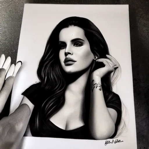 Image similar to Lana del rey portrait, photorealistic, studio