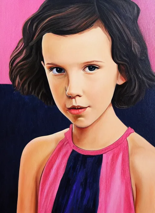 Prompt: Painting of Millie Bobby Brown