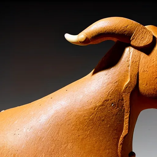 Image similar to bull, cycladic figurine