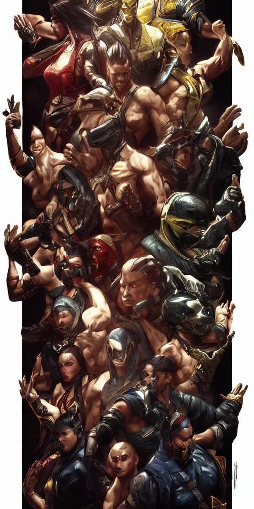 Prompt: Mortal Kombat by Artgerm and greg rutkowski and alphonse mucha