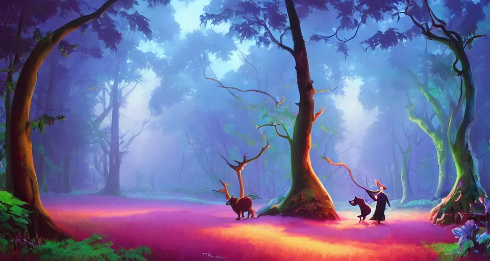 Image similar to Enchanted and magic forest, by RHADS