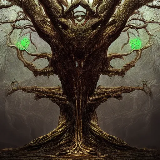 Photorealistic wise mystical tree : r/weirddalle