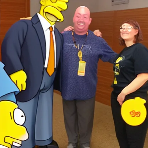 Prompt: <surreal>meeting homer simpson</surreal>