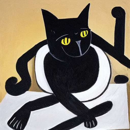 Stare Black Cat Graphic by danmoroboshi · Creative Fabrica