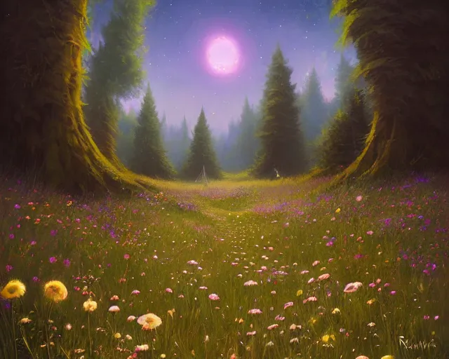 Image similar to Astral flower meadow, andreas rocha