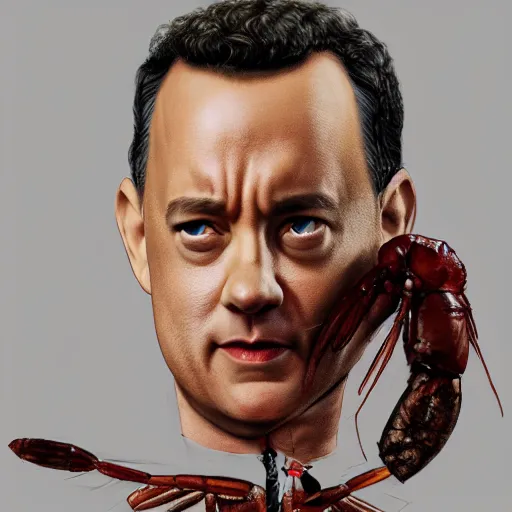 Prompt: tom hanks as forrest gump with a giant shrimp around the neck, photorealistic, cgsociety, artstation