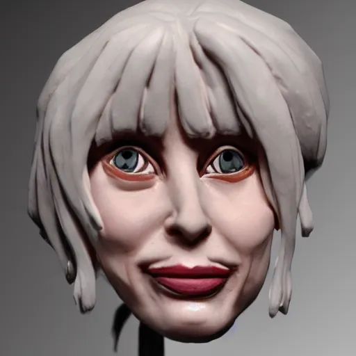 Prompt: rosanna arquette made out of polymer clay detailed sculpture trending on artstation