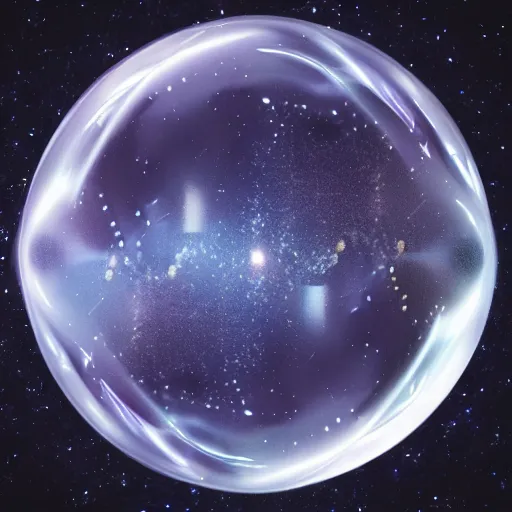 Image similar to a bubble with the entire universe inside of it