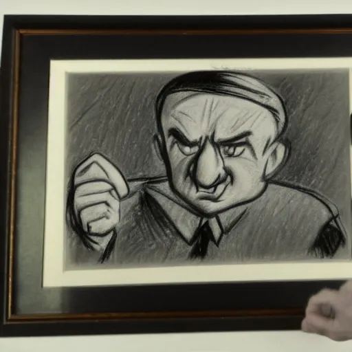 Image similar to milt kahl pencil sketch of adolf hitler warner brothers cartoon
