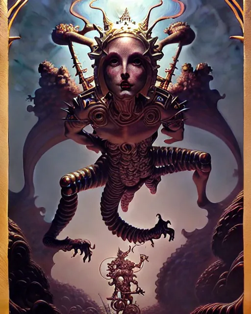 Prompt: the chariot tarot card, fantasy character portrait made of fractals, ultra realistic, wide angle, intricate details, the fifth element artifacts, highly detailed by peter mohrbacher, hajime sorayama, wayne barlowe, boris vallejo, aaron horkey, gaston bussiere, craig mullins