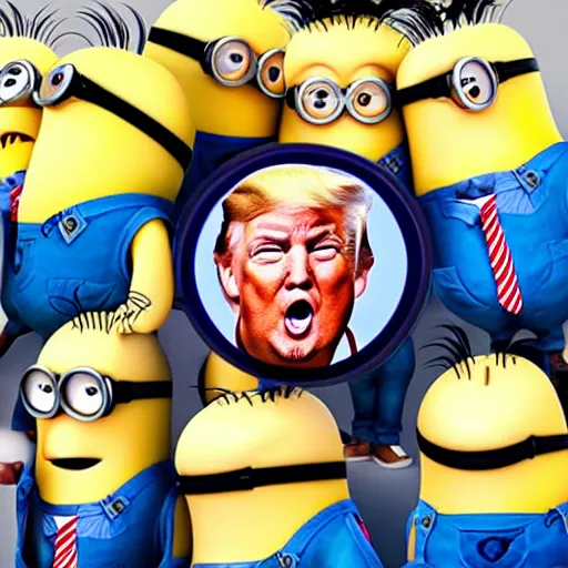 Image similar to trump as a minion