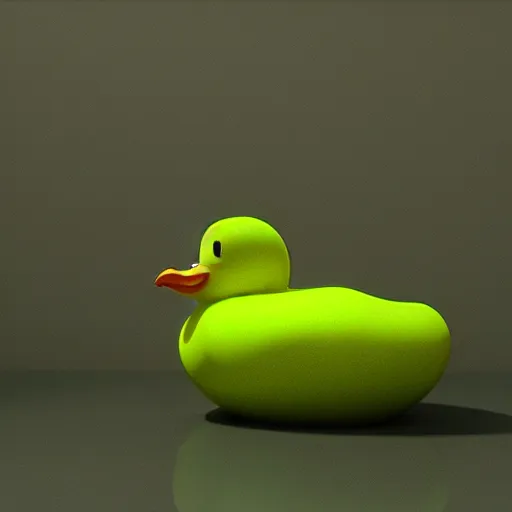 Prompt: rubber duck made of green slime melting on a bathroom, octane render, unreal engine 5, excellent composition, trending on artstation, million of likes, ray tracing, cinematic lighting