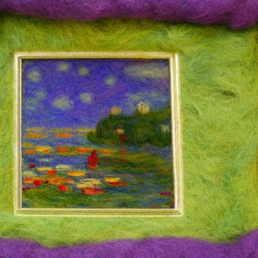 Image similar to a needle felting of a monet painting