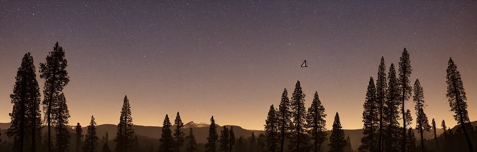 Image similar to to fathom hell or soar angelic, just take a pinch of psychedelic, a colossal minimalistic necktie sculpture installation ( by antony gormley and anthony caro ), reimagined by future artists in yosemite national park, granite peaks visible in the background, in the distant future, taken in the night