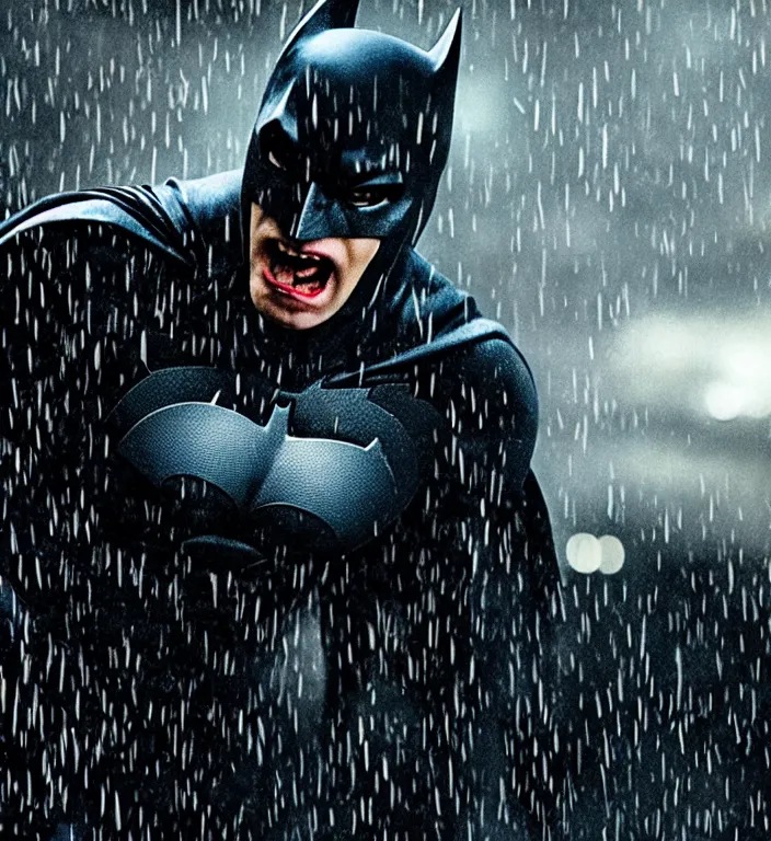 cinematic still of tobey maquire as batman, screaming | Stable ...