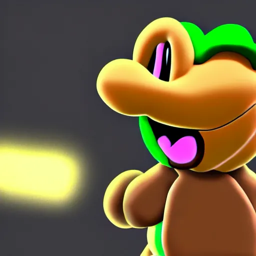 Image similar to Kanye West Koopa Troopa, UHD, hyperrealistic render, highly detailed, 4k, artstation