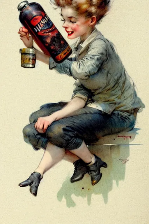 Prompt: ( ( ( ( ( 1 9 5 0 s energy drink. muted colors. ) ) ) ) ) by jean - baptiste monge!!!!!!!!!!!!!!!!!!!!!!!!!!!!!!