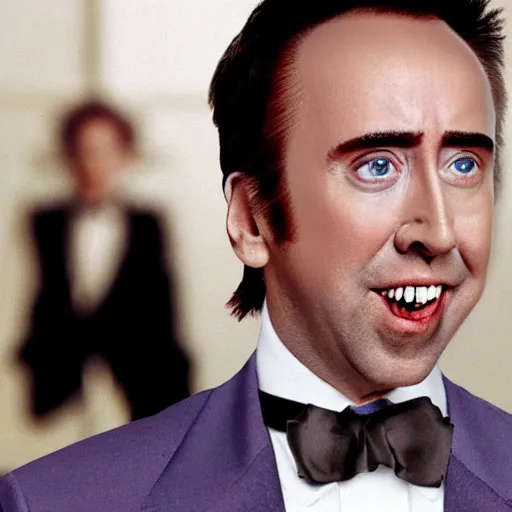 Image similar to a completely strange photo of nic cage